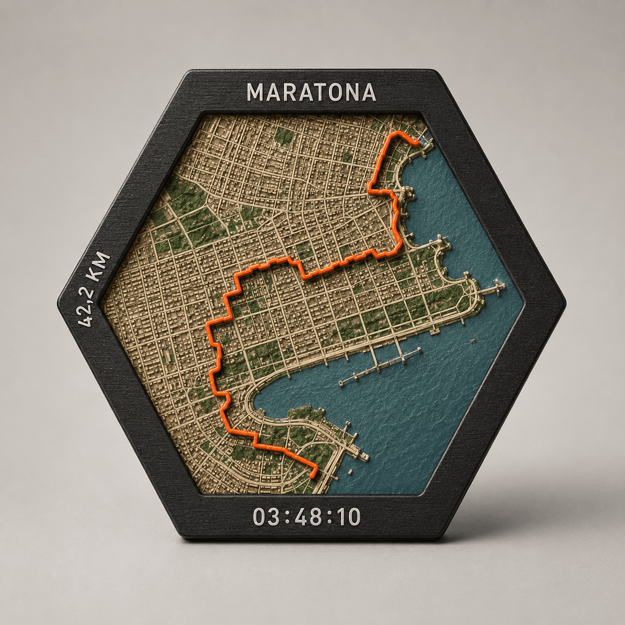 Peça em alto relevo — Maratona