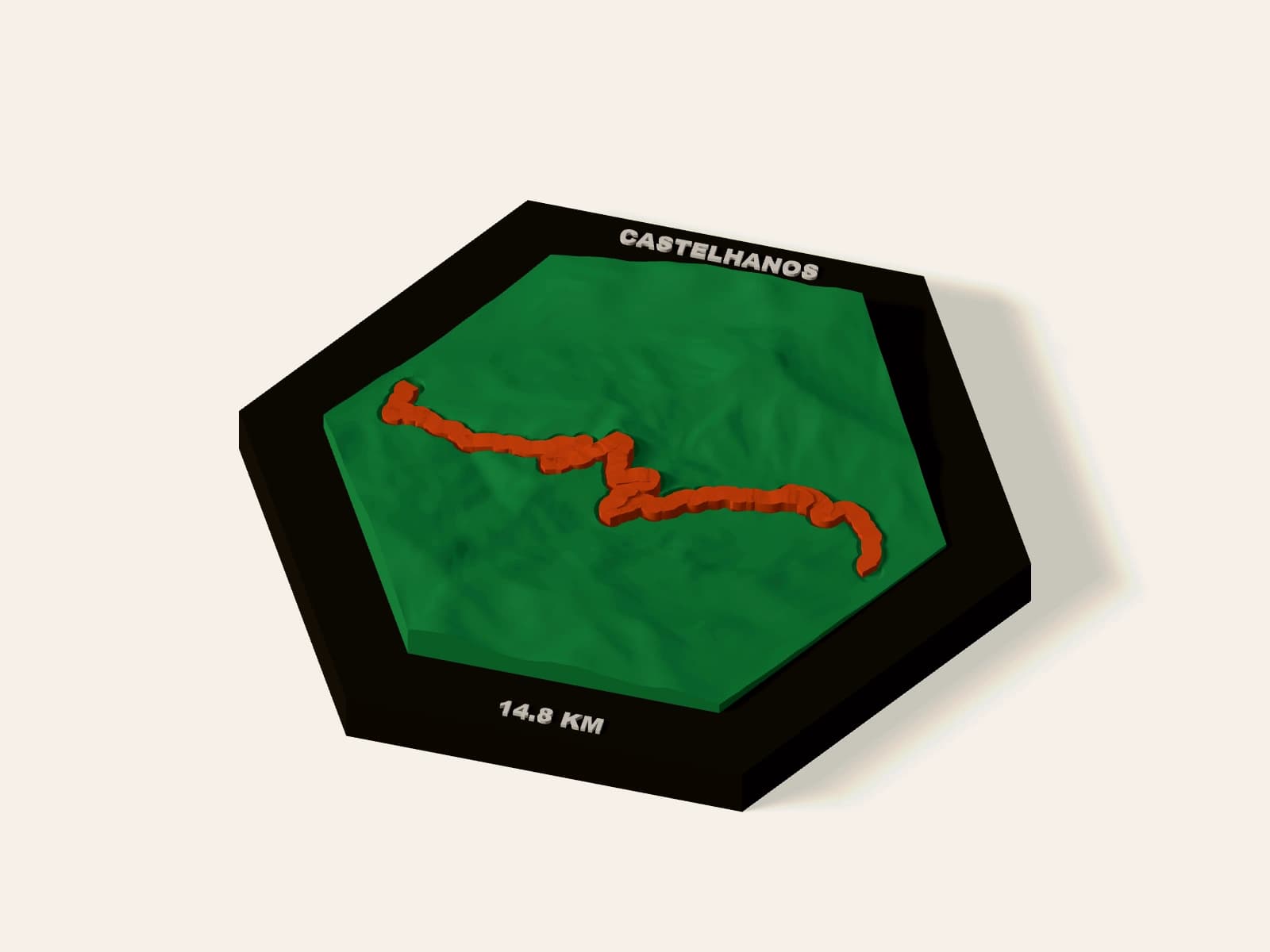 Prévia 3D de Castelhanos · Ilhabela, em 12 cm