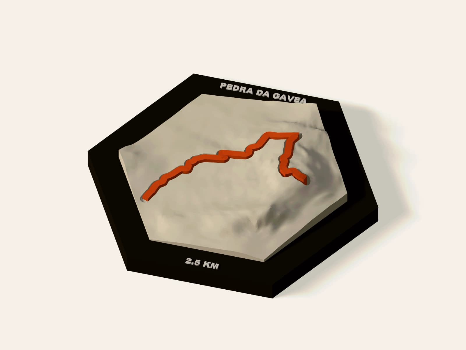 Prévia 3D de Pedra da Gávea, em 12 cm